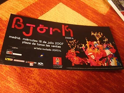 £40.80 • Buy Bjork Original Poster Tour 2007 Madrid Spain 9x18 