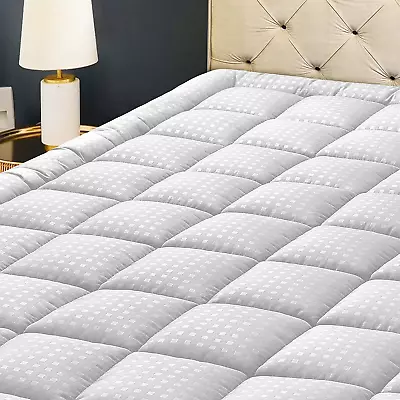 HYLEORY Queen Mattress Pad Quilted Fitted Mattress Protector Cooling Pillow Top  • $35.24