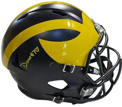 Donovan Edwards Signed Michigan Wolverines Riddell Full Size Helmet Jsa Coa • $349.99