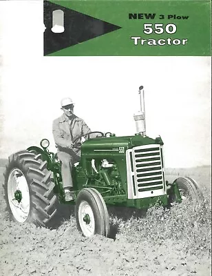 Oliver 3-Plow 550 Tractor 3 Pt Hitch PTO Color Brochure Gas & Diesel Motor • $25