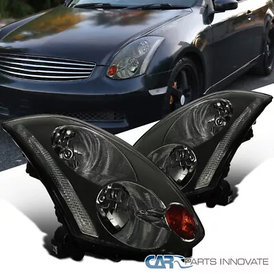 Fits 03-05 Infiniti G35 2Dr Coupe HID Xenon Style Smoke Headlights Head Lamp L+R • $227.95