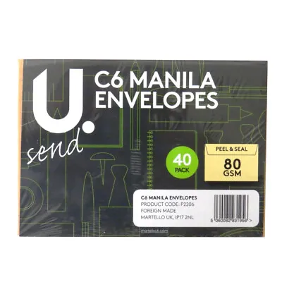 Envelope Packs Peel And Seal Manilla Or White - DL Window C6 Or C5 • £3.75