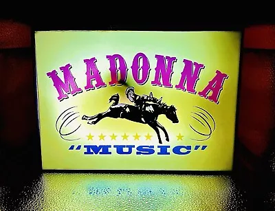 MADONNA RARE MUSIC LIGHT UP PROMO LAMP COUNTER/HANGING DISPLAY BOX W/FREE GIFT • $1500