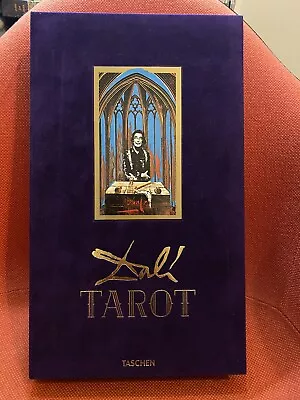 SALVADOR DALI TAROT BOOK TASCHEN Purple Velvet Cover Box RARE • £54