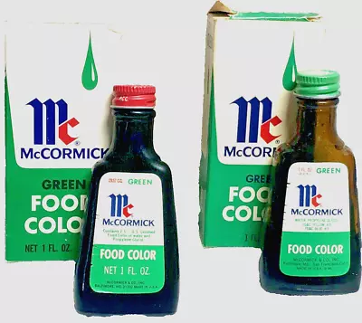 Vintage McCormick Food Coloring Green 1oz Lot Of 2 Used (II) • $19.99