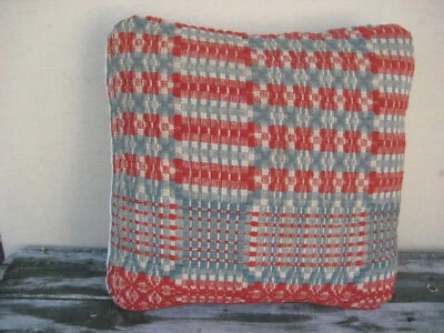 $25 • Buy Pillow Sham Cover#3 - Antique Coverlet - Decorative Throw Pillow - Accent Pillow