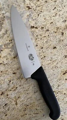 Victorinox Swiss Army 5.2063.20 Fibrox Straight Chef's Knife Black • $34.99