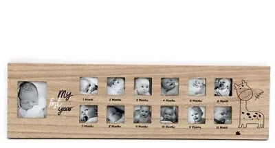 1st Year Frame Wooden Baby Keepsafe First Year Memories Memory Child  • £19.98