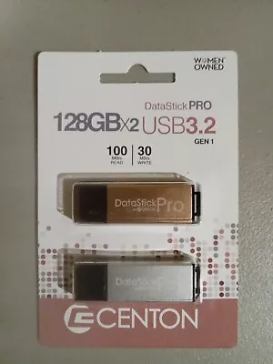 Centon DataStick Pro 128GB USB 3.2 Type A Flash Drive 128G 2 Pack New  • $27.99