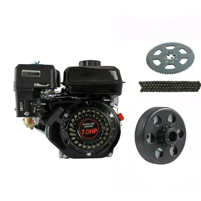 7HP OHV Complete Engine Stationary Motor Kit Horizontal Shaft #35 Sprocket Chain • $359.07