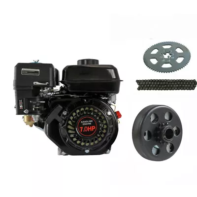$359.88 • Buy 7HP OHV Gas Engine Stationary Motor Horizontal Shaf Pull Start Sprocket Clutch