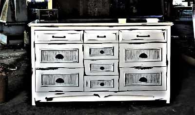 Shabby Chic Dresser Bedroom Dresser Sideboard Farmhouse Credenza Vanity • $3200