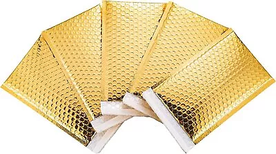 Metallic Extra Thick Poly Bubble Mailer Padded Envelope Shipping Bag 4 X8  Gold • $6.70