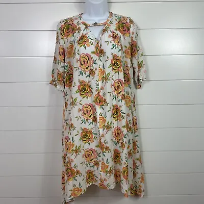 Women's Matilda Jane White Floral Print A-Line Sunday Best Dress Sz XS • $4.89