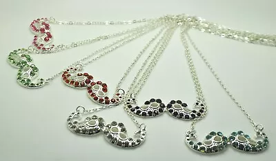 Wholesale Lot Of 12 Pc Mustache Pendant Necklace Color  22 Chain Fashion Jewelry • $18.99