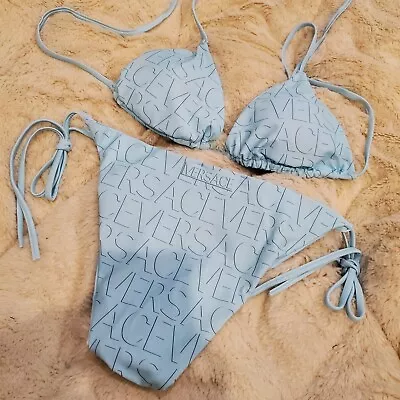 Versace Blue Bikini Set Swimsuit Bathsuit Two Pieces • $195