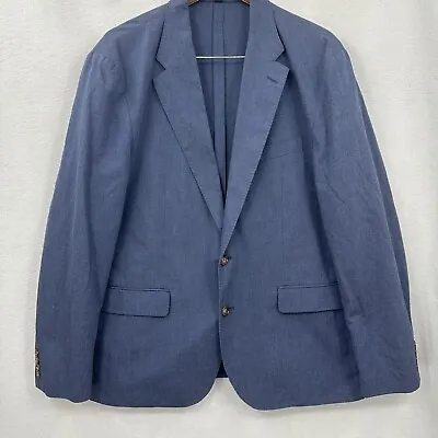 J.Crew Ludlow Mens Blazer 44R Blue Unstructured Cotton Linen Somelos Woven READ • $48