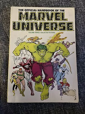 The Official Handbook Of The Marvel Universe Volume 3 Three Galactus Kang Book • £5