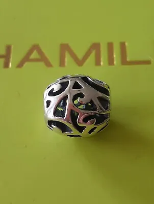 CHAMILIA 925 Sterling Silver Openwork Scroll Charm • £10