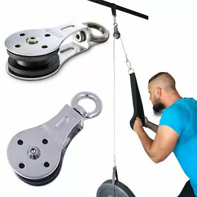 Fitness Bearing Pulley Triceps Rope Cable System Loading Lifting Machine Workout • £10.29