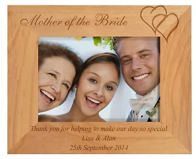 Personalised Wedding Photo Frame Mother Father Bride Groom Thank You Gift • £21.95