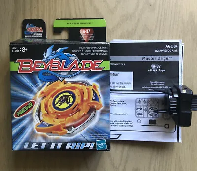 2002 Hasbro Beyblade V-Force Master Driger A-37 Box Manual And Holder ONLY • $10