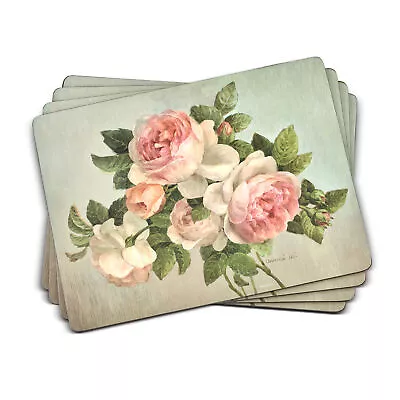 Pimpernel Antique Roses Collection Cork-Backed Placemats Set Of 4 15.7 X 11.7  • $42