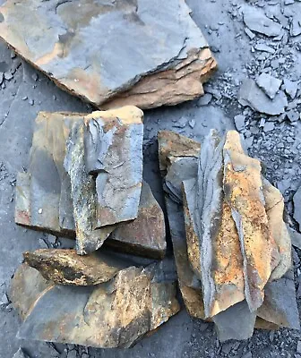 10lbs Rust Colored SLATE STONE For Mosaics Yard Decor Flower Bed Landscaping • $29.75
