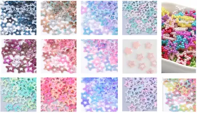 Pearl Shapes ABS Plastic Hearts Pearl Balls Link Stars Bows Hearts Rings Flowers • £4.19