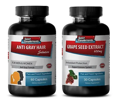 Immune Support Herbal - GRAY HAIR – GRAPE SEED EXTRACT COMBO 2B - Grape Seed Ant • $40.42