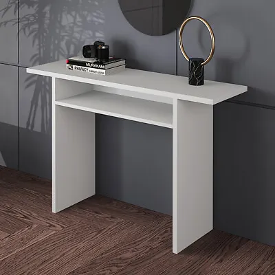 Long Slim Side Console Table Hallway Entryway Storage Stand Shelf Dressing Table • £95.95