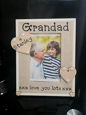 Personalised Grandad Photo Picture Frame Nan Grandparents Gift Any Wording • £11.95
