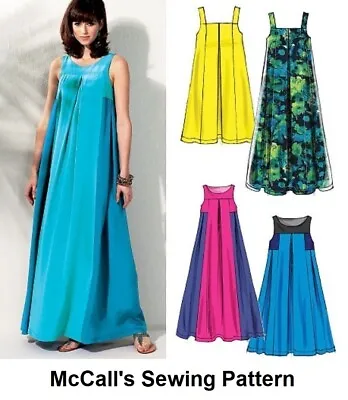 OOP McCall's M6555 Boho MuuMuu Dress Pattern Maternity Miss Women Plus Size NEW • $24.99