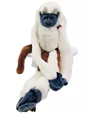 Wild Republic Furry White Brown Gray Hanging Monkey 16  Plush Hook Loop 1999 • $21.76