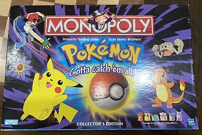 1999 Hasbro Pokémon Collector's Edition Monopoly Board Game - 99.9% Complete • $49.99