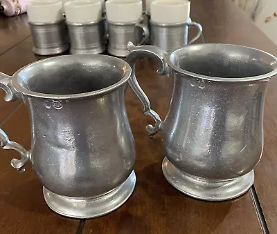 2 Vintage RWP Wilton Armetale Columbia Pewter Stein Cup Coffee Beer Mugs 4 1/2 “ • $24.99