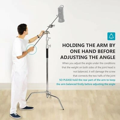 Foldable Stainless Steel Light Stand 330cm Tripod C-Stand & Boom Arm For Studio • $150