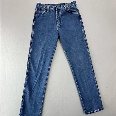 Wrangler Jeans Mens 32x34 Cowboy Cut Original Fit Dark Wash Denim Blue 13MWZ • $22