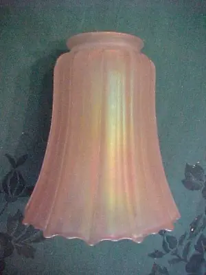 Unsigned NUART Imperial Marigold Carnival Art Glass Lamp Shade Small Crack • $14.99