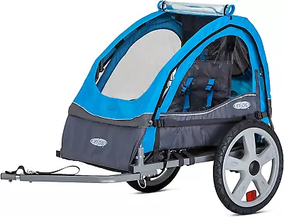 Bike Trailer For Toddlers Kids Single Seat 2-In-1 Canopy Carrier Blue • $229.99