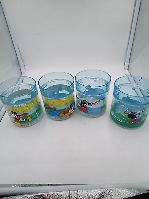 Disney Store Mickey Mouse Man Year Sports Tumblers Set 4 Vintage Move Water RARE • $34