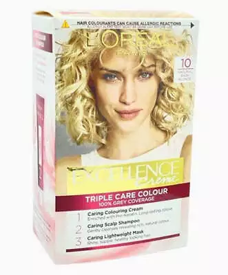 Loreal Paris Loreal Excellence Creme Triple Care Colour 10 Natural Baby Blonde • £13.03