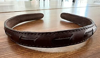 Vintage Italian Leather Brown Headband  • $22.99