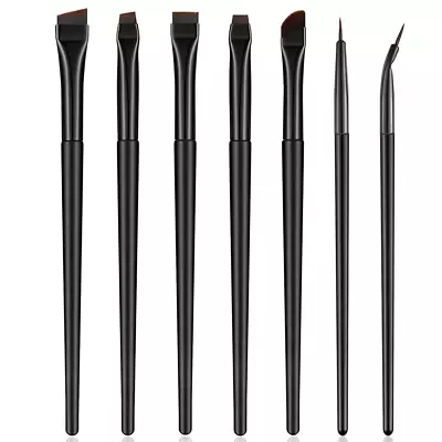 7 Pcs Eyeliner Brush Angled Flat Definer Eye Liner Makeup Brushes Ultra Fine B • $9.95