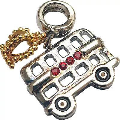 Chamilia Fit For A Queen London Bus Crown Dangle Charm Bead 925 Sterling Silver • £33.99