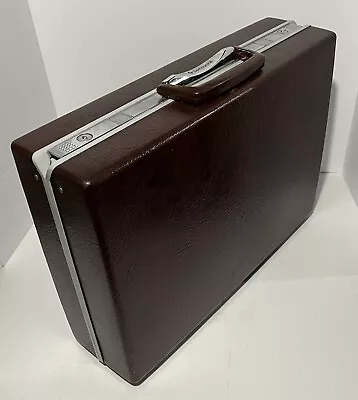 Samsonite Hard Shell Briefcase18 X 12-3/4 X 5 Brown Vintage - No Key • $36