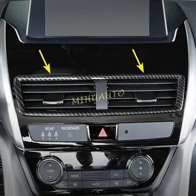 For 2018-2022 Mitsubishi Eclipse Cross Carbon Fiber Dashboard Air Vent Surrounds • $17.82