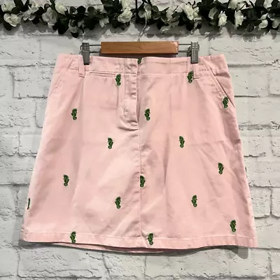 J. Crew Light Pink Seahorse Embroidered Jean Mini Skirt • $20