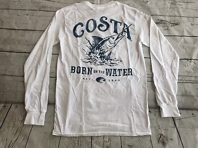 Costa Del Mar Costa Baja Long Sleeve T-Shirt White  Small Born On The Water • $5
