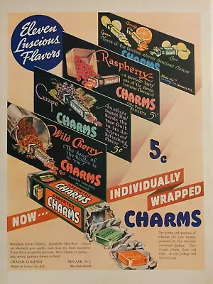 $8.99 • Buy 1937 Vintage Charms Candy Print Ad. Now Individually Wrapped Charms